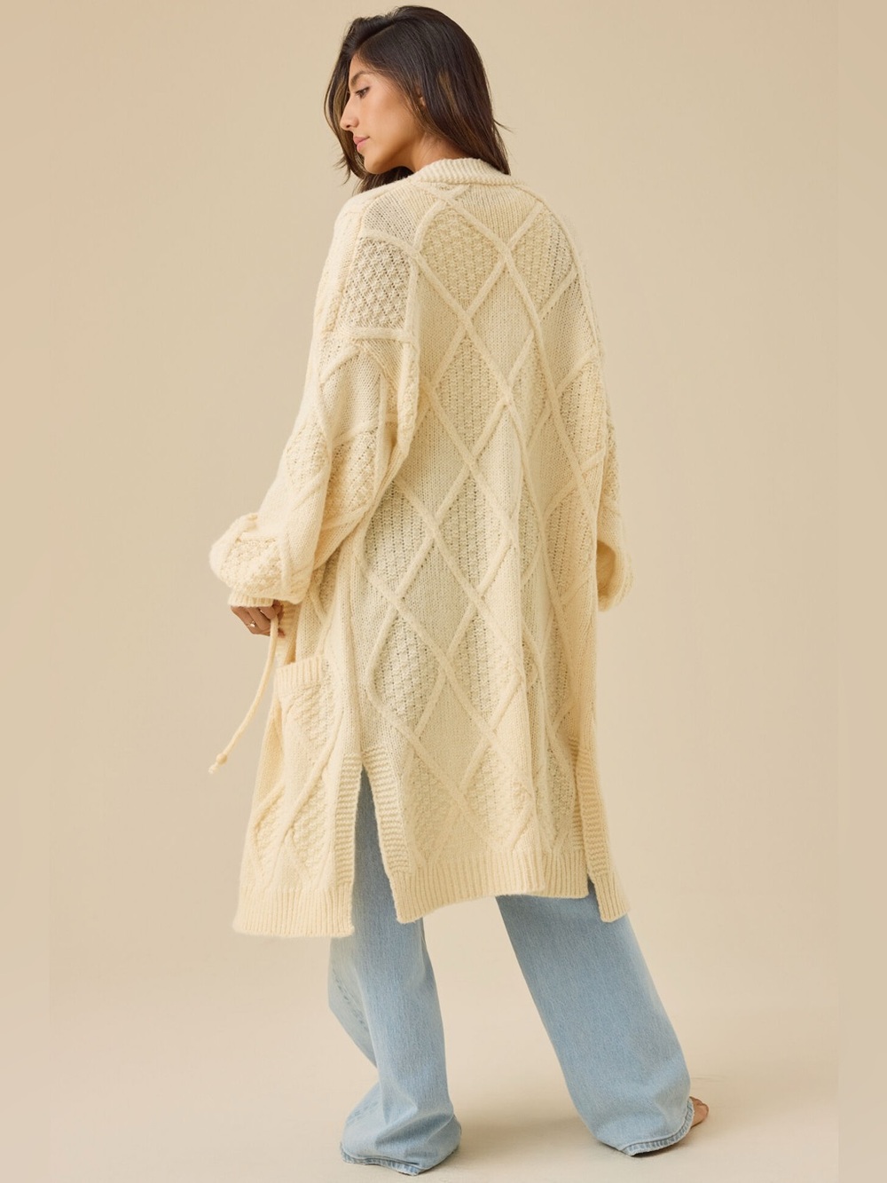 Altar’d State Mariana Cable Knit Cardigan Duster - Picture 3 of 16